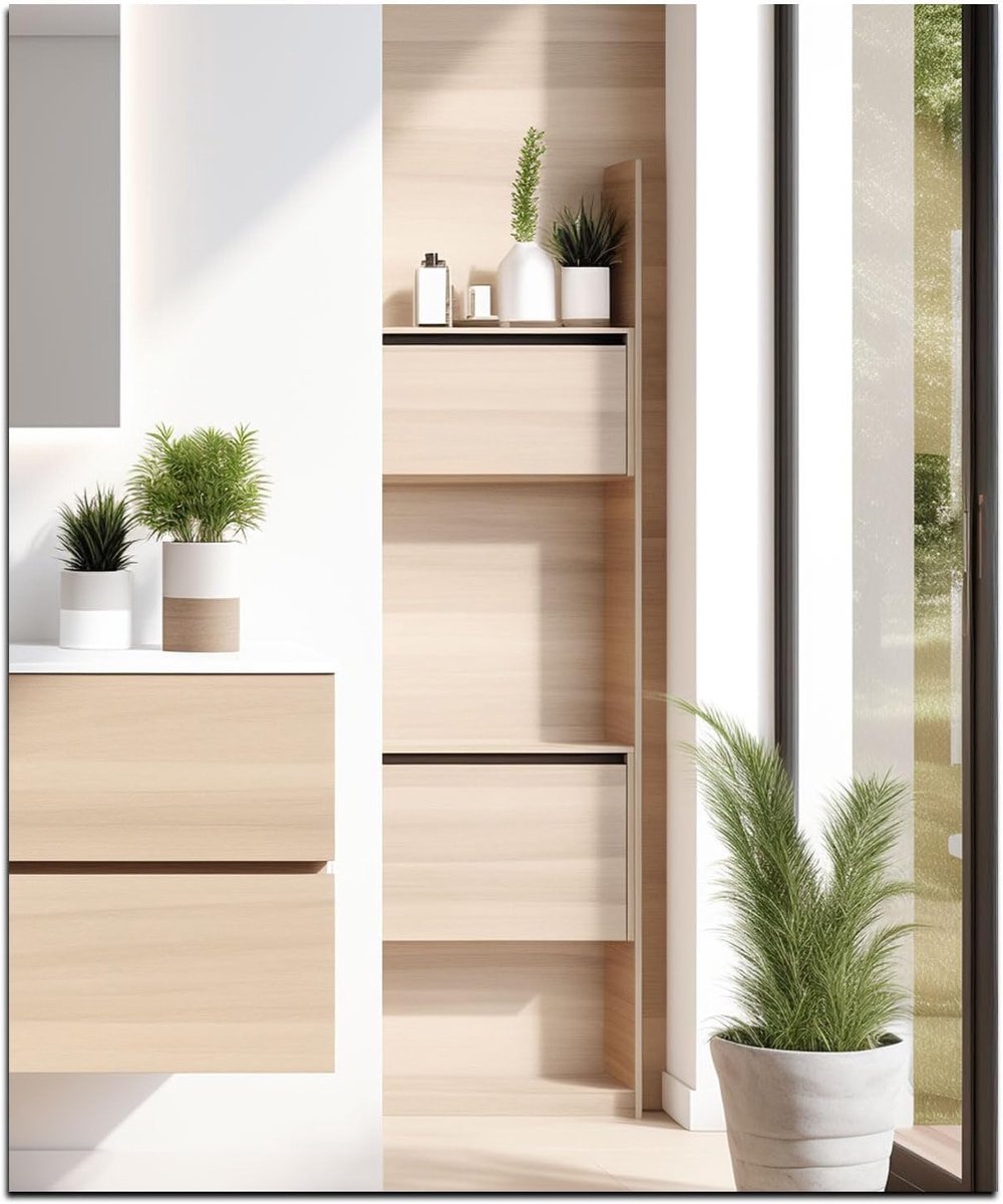 Zelfklevende Spiegeltegels voor Wanddecoratie, Ideaal voor Badkamer, Toilet en Woonkamer (35.5 x 30 cm)