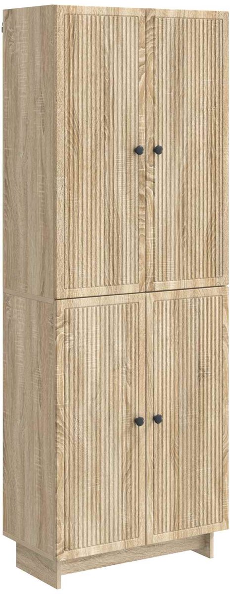vidaXL Kast - Set - 2 - st - Sonoma - Eiken - Bewerkt - hout Sonoma eiken