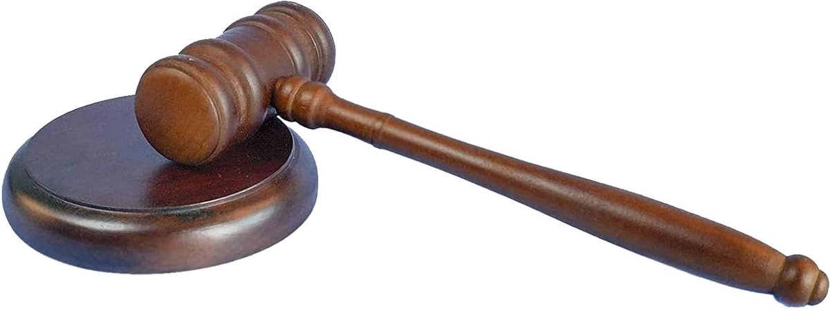 Houten Hamer met Geluidsblok voor Rechters, Advocaten, Veilingen en Zakelijke Gebruiken, Ideaal voor Studenten