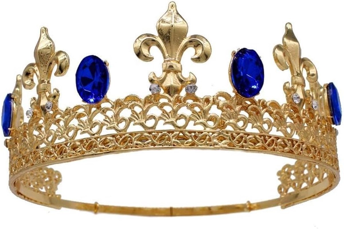 Retro Metalen Ronde Kroon Ornament voor Koning Cosplay en Feestelijke Gelegenheden - Perfect voor Bruiloften, Verjaardagen en Kostuums