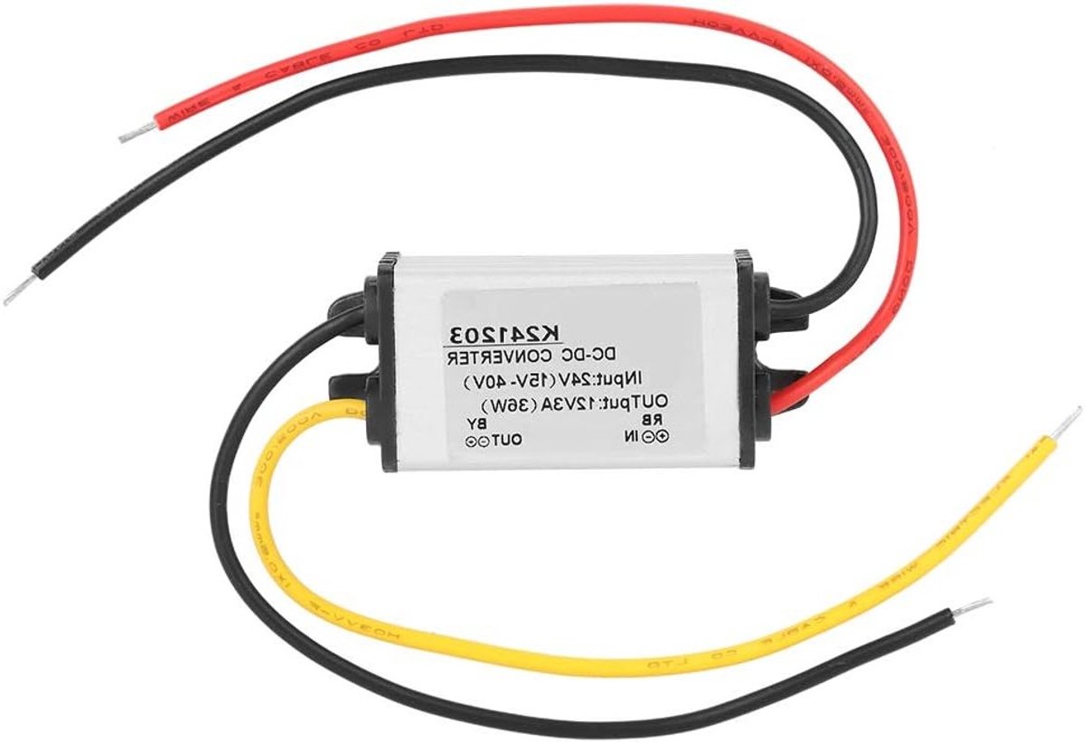 Efficiënte 24V naar 12V Spanningsomvormer voor Auto's en Voertuigen - 3A Regulator en Transformator voor Stroomvoorziening