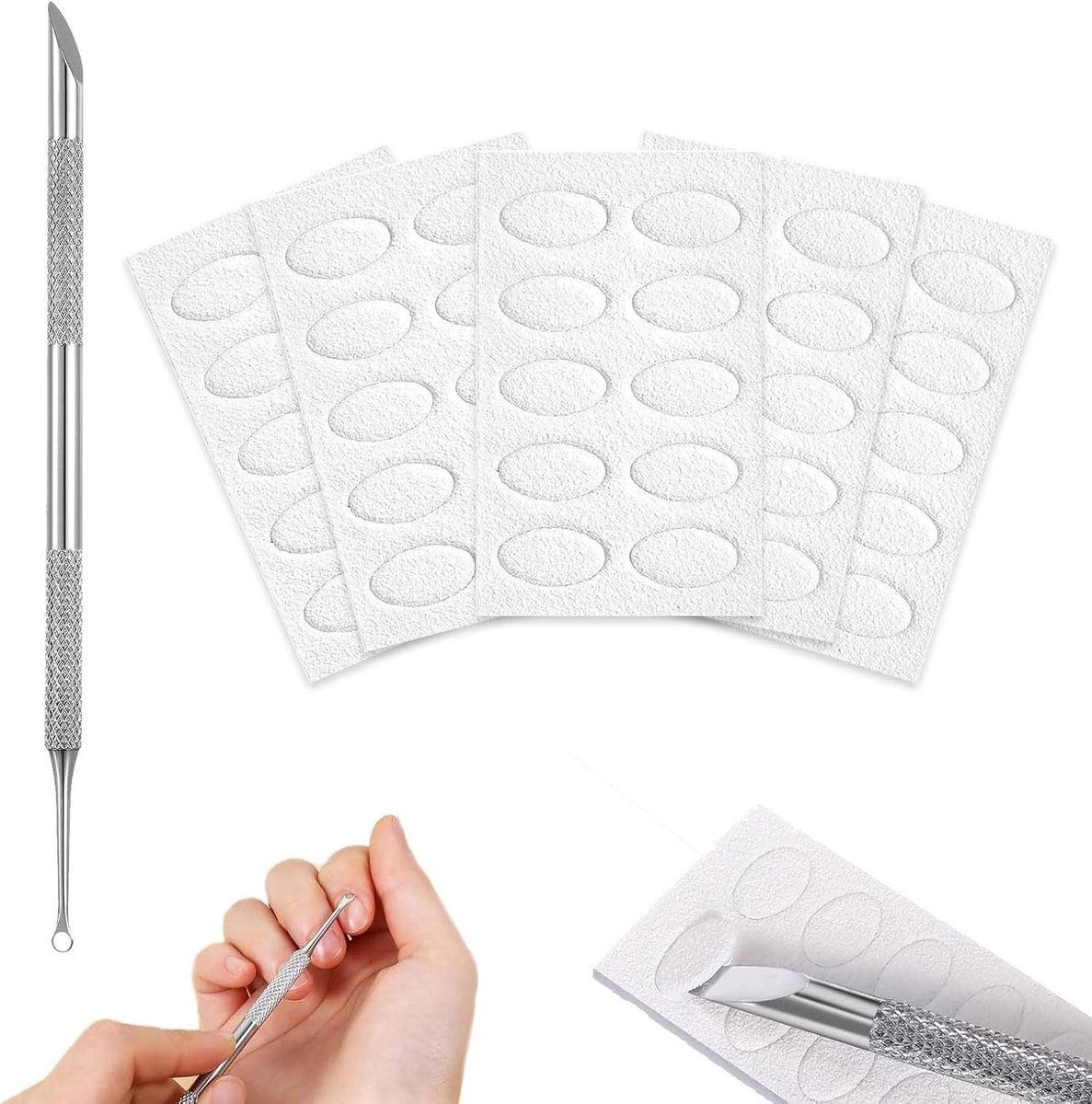 Professionele Nagelriemverwijderaar en Duwstok - RVS Nagelverzorgingsset met Dubbelzijdige Pusher voor Perfecte Manicure en Pedicure
