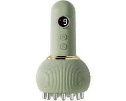 Massager – Lichaam Vormgevend Massage Apparaat – Anti-Cellulite Apparaat met Microstroom, Warmte en Trilling – Elektrische Handmassager voor Thuisgebruik – Verlicht Vermoeidheid en Spierpijn – Groen