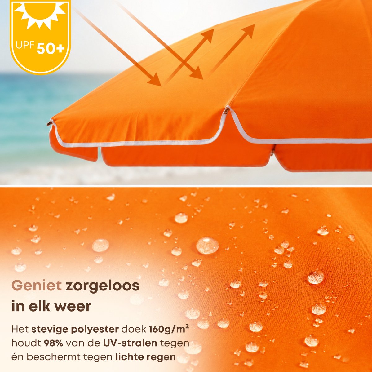 ACAZA strandparasol 200 cm, kantelbaar en draagbaar thumbnail 2