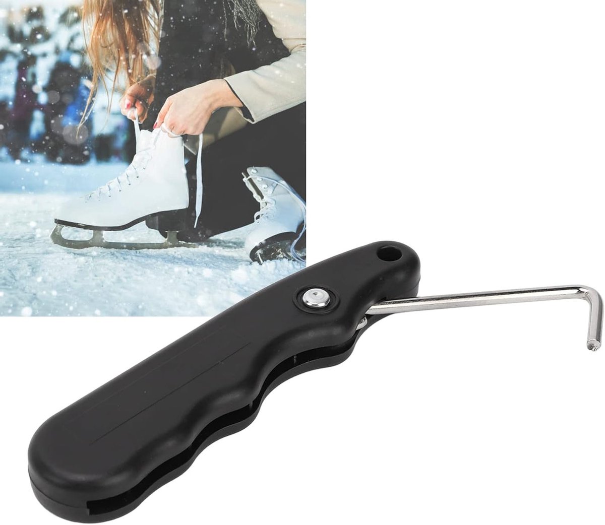 Vouwbare Schoenveterspanner voor IJsschaatsen, Ideaal voor Schaatsen en FiguurSchaatsen, Verbeter de Veterspanning en Comfort van je Schoenen
