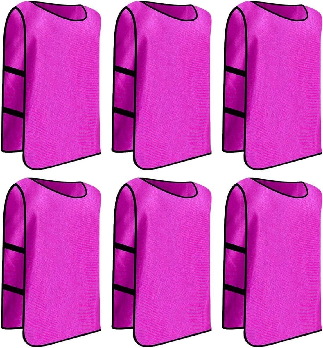 6 Stuks Sport Mesh Bibs Set, Trainingsbodys voor Voetbal en Basketbal, Ademend Vest voor Volwassenen en Kinderen