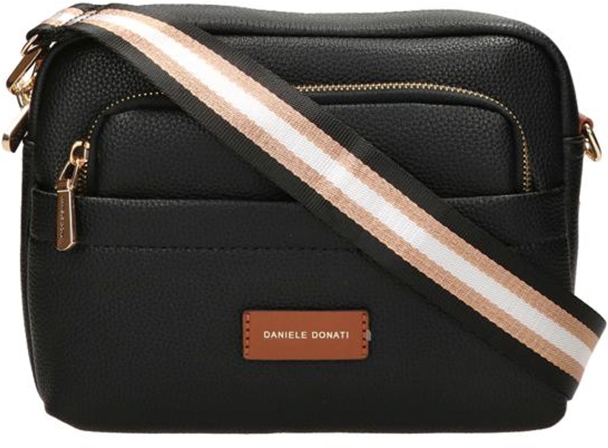 Daniele Donati Vigo Crossbodytas Medium Dames - Imitatieleer - Zwart