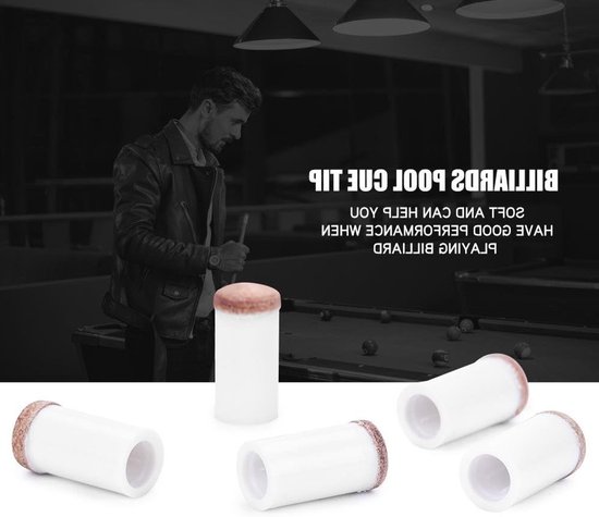 Kwalitatieve Billiard Snooker Pool Cue Tips - 10 Stuks Vervangende Accessoires 11mm/13mm voor Optimale Spelervaring van Merkloos — afbeelding 4