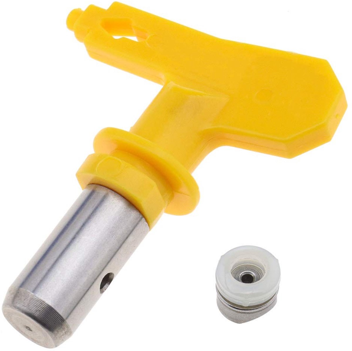 Dailygoods - Dailygoody - Druksproeier - Sproeimondstuk 209 - Omkeerbaar ontwerp - Geel en zilver - Ideaal voor gebouwen - Geschikt voor precisiewerk - Inclusief p