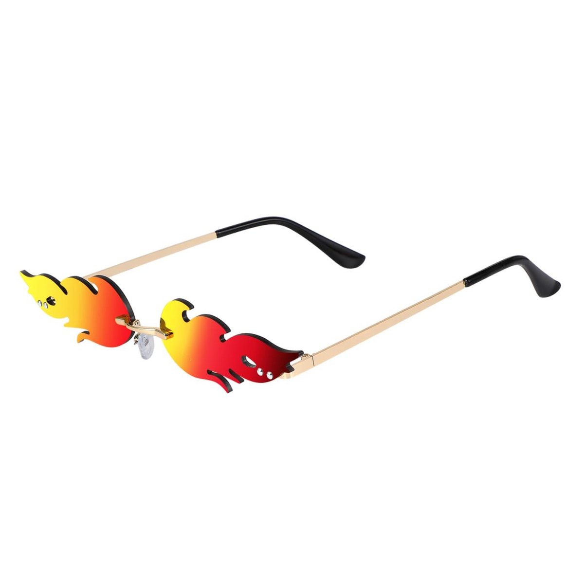 Dailygoods - Randloze Zonnebril met Vuurmotief voor Feestjes