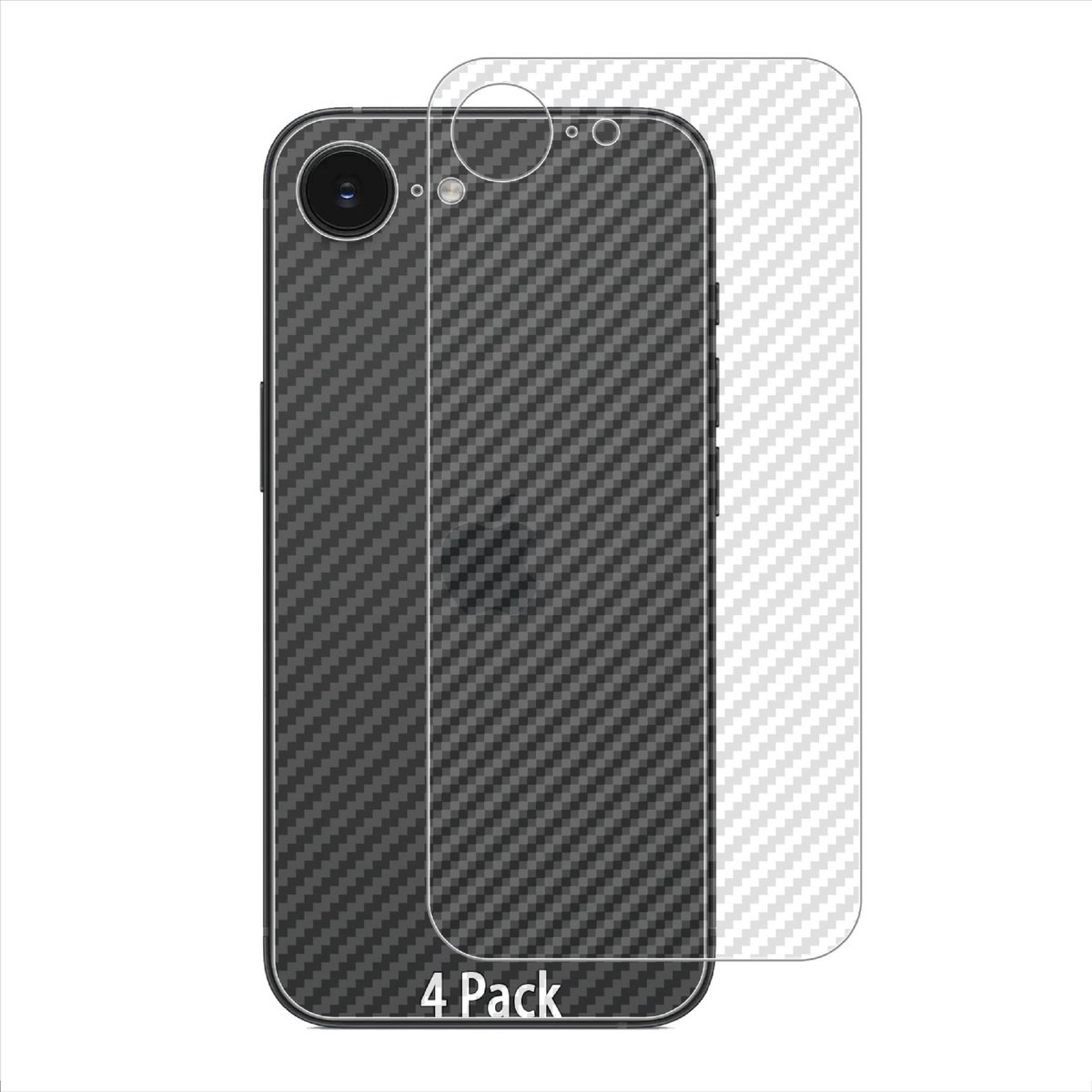 Dailygoods - 4 Stuks Ultra Dunne Achterfolie voor iPhone 16e