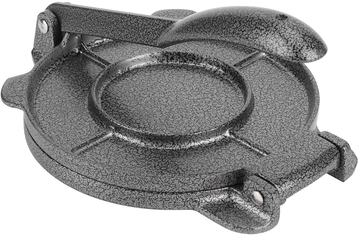 Dailygoods - Dailygoody - Tortillamachine - Maïstortillapers - Antiaanbak voor eenvoudig gebruik - Grijs - Keukenaccessoire - Perfect voor thuis en restaurant