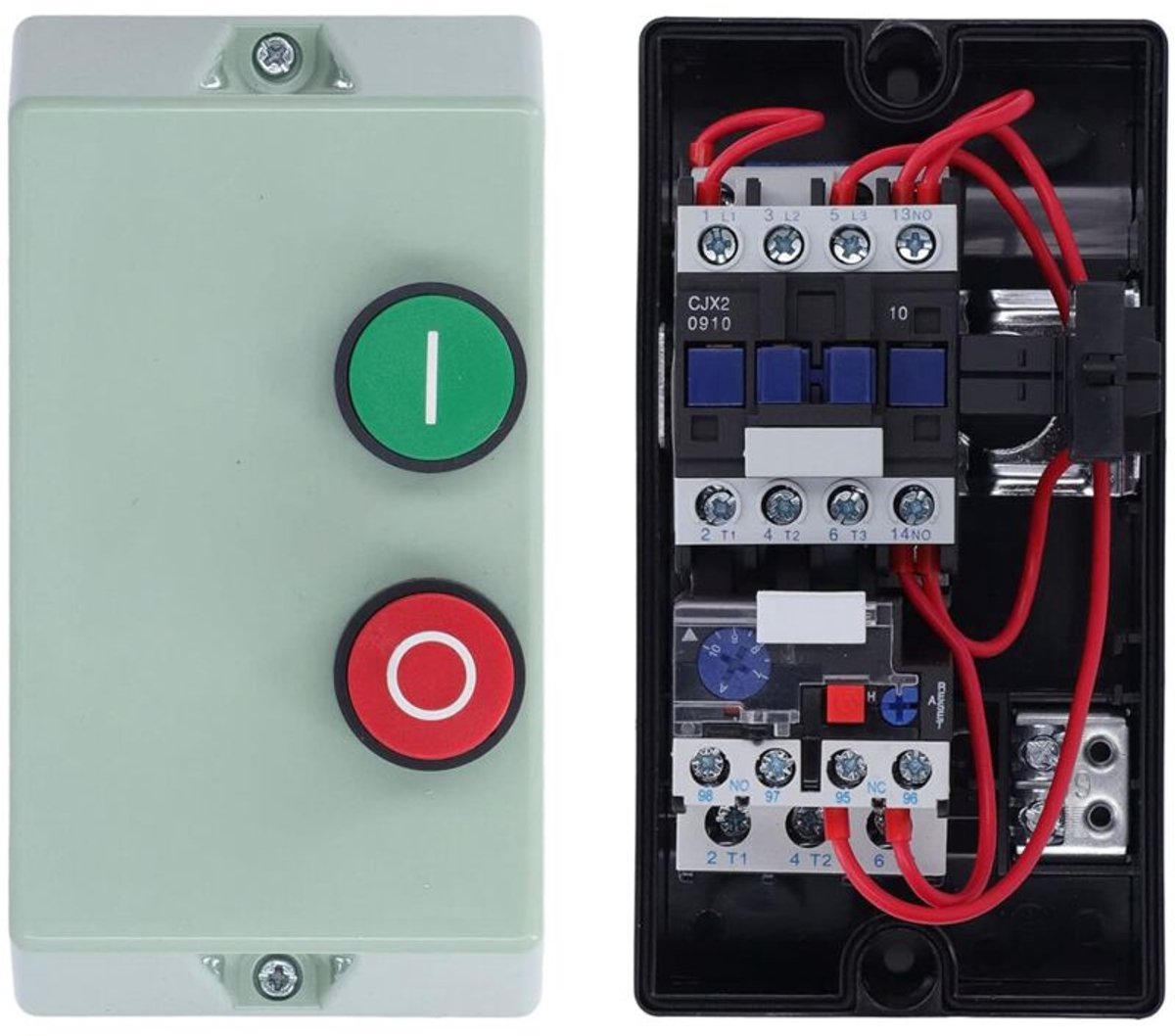 – Waterdichte magnetische starter éénfasige motoren 220/230V – IP55 beschermingsklasse – geschikt voor motoren tot 2,2 kW – Robuuste, hoogwaardige kunststof behuizing – Industriële toepassingen – LE1D09M7