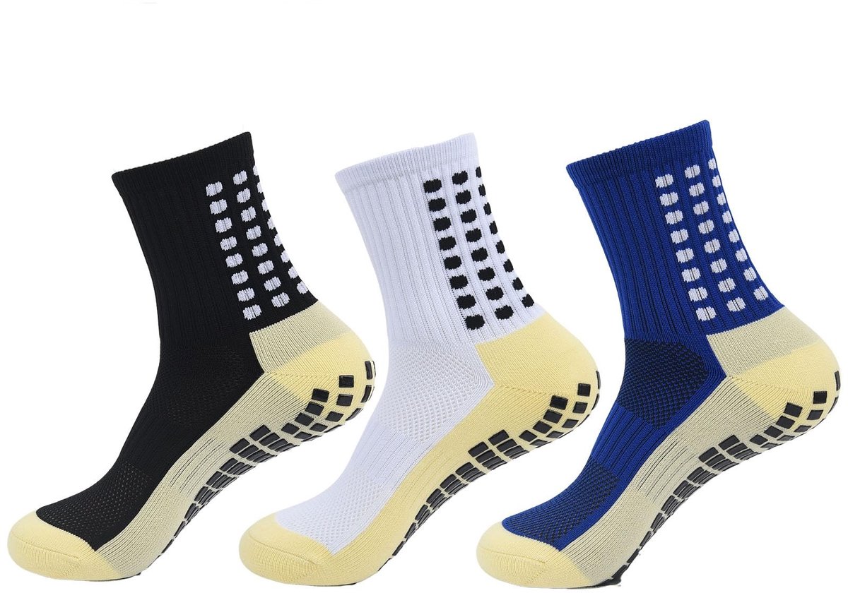 Dailygoods - 3 Paar Kindervoetbalsokken met Antislip en Ademend Design