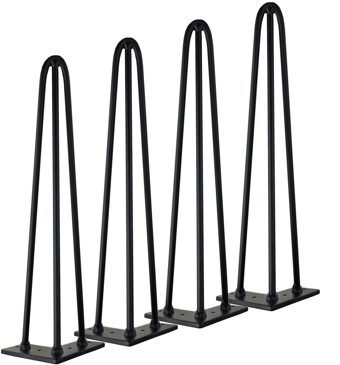 Dailygoods - Set van 4 Sterke Haarspeld Tafelpoten 40cm met Schroeven en Vloerbeschermers