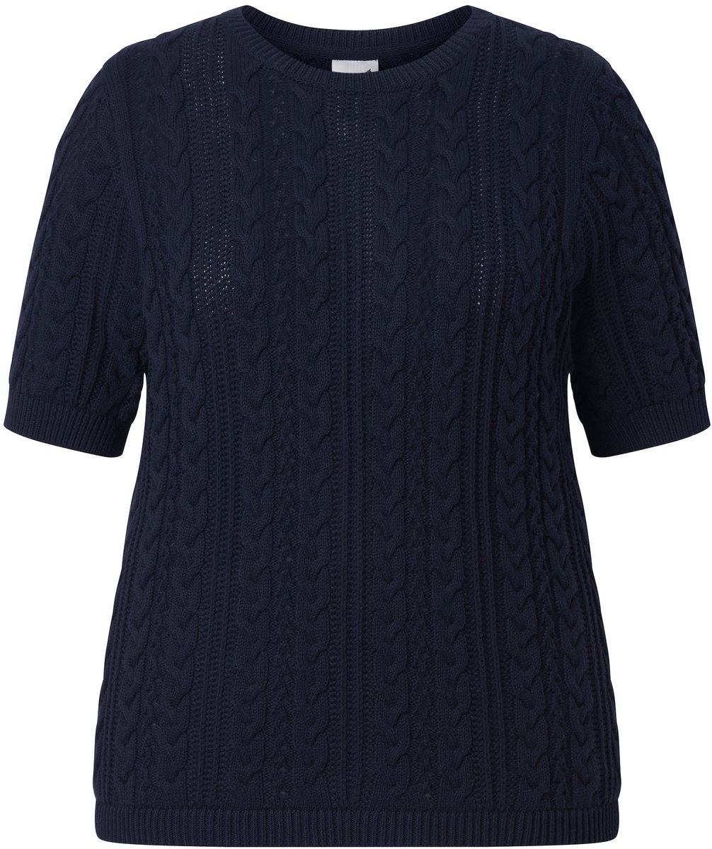 Ulla Popken - Dames - Pullovers - Marine - Maat 54+