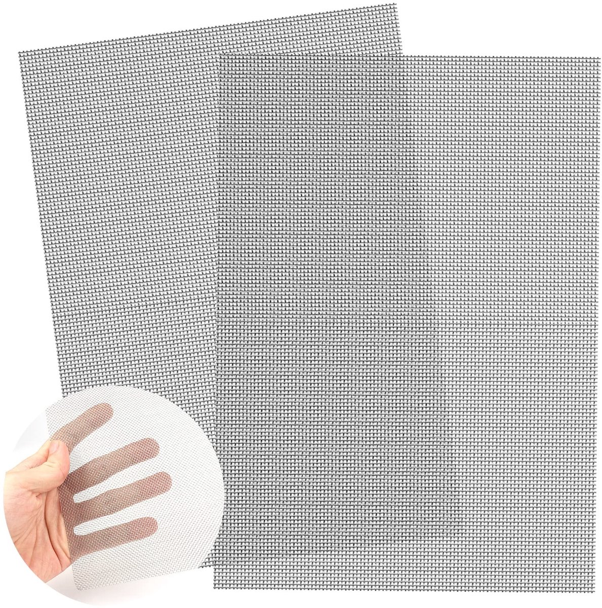 Dailygoods - Dailygoody - Draadgaas - Fijnmazig Insectengaas - Roestvrij staal - 30 x 21 cm - Veiligheid Gaas - Ventilatie en Filteren - Tuin en Ramen