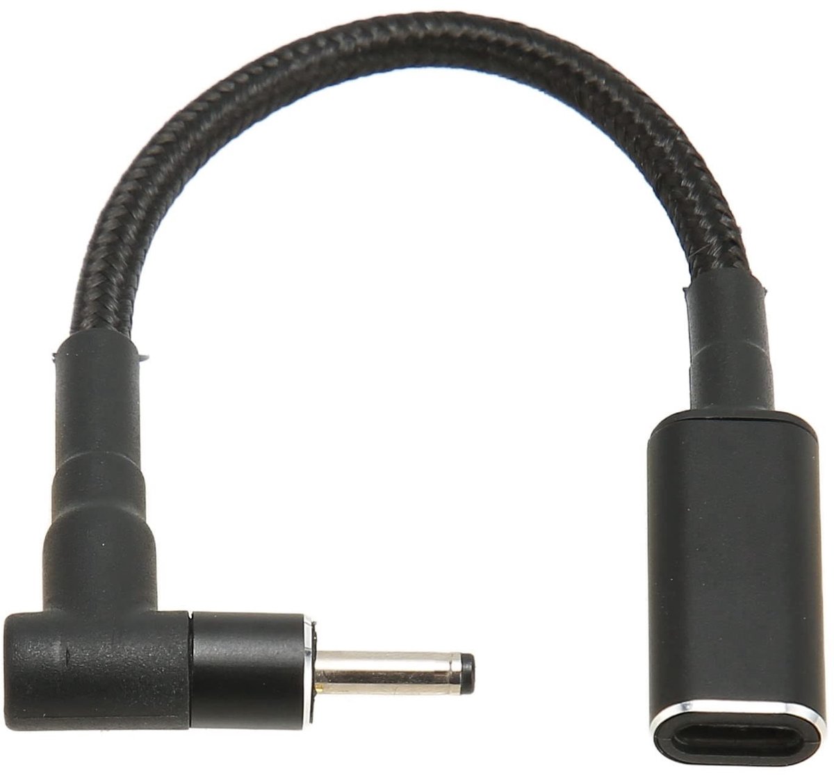 Dailygoods - Dailygoody - USB C Naar DC Male Adapter - 100W Oplaadadapter - Aluminium - USB C Female Naar 3.0x1.0mm DC Male - Geschikt voor Laptops - Compact Model