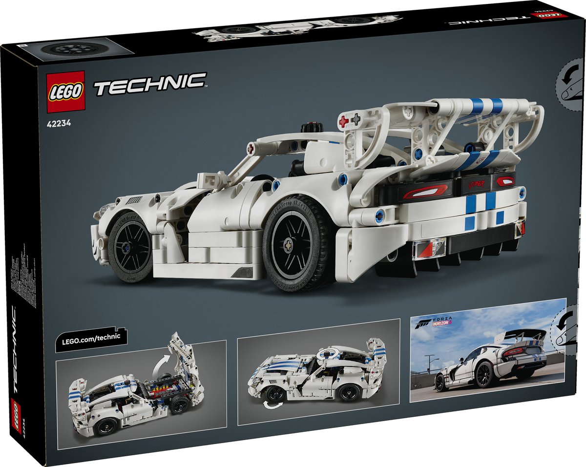 LEGO Technic Dodge Viper GTS-R Sportauto Auto Speelgoed voor Kinderen 42234 — afbeelding 6