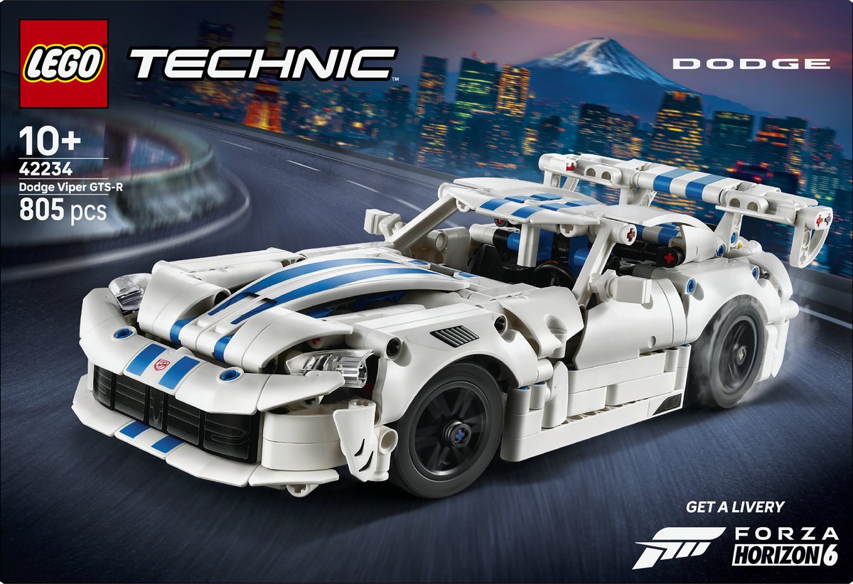 LEGO Technic Dodge Viper GTS-R Sportauto Auto Speelgoed voor Kinderen 42234 — afbeelding 5