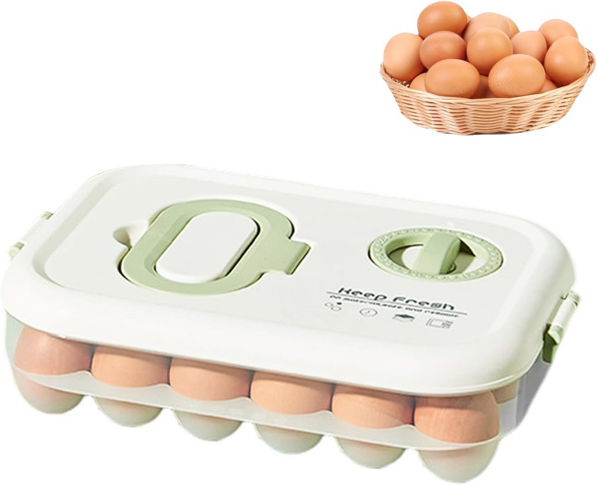 Eierdoos voor koelkast - Eierhouder - Voor 15 eieren - Keukengerei
