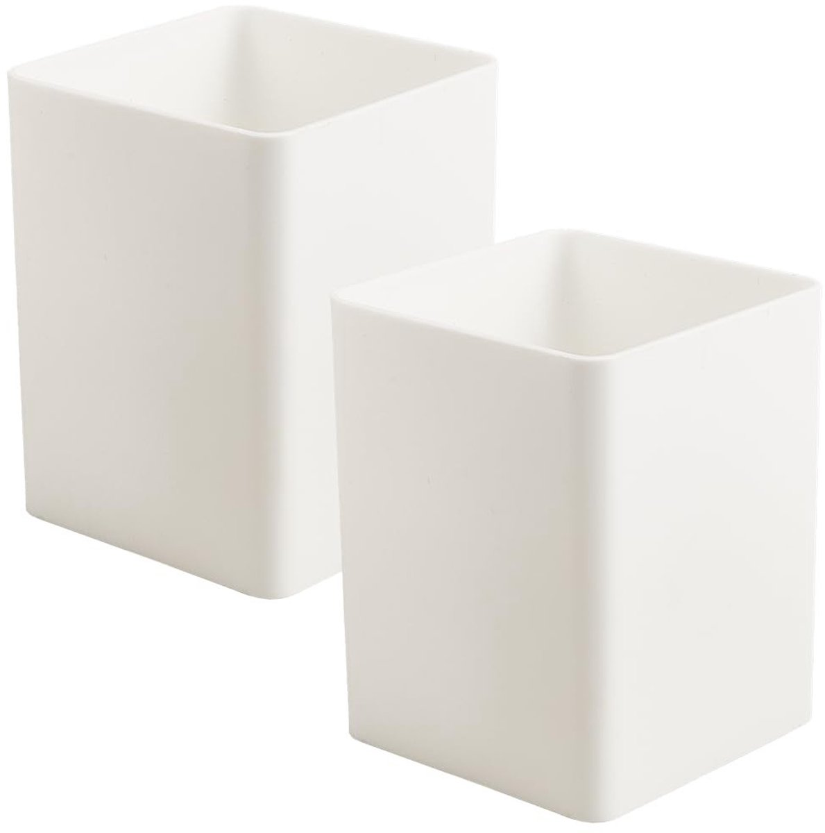 Dailygoods - Dailygoody - Pennenhouder - Desk Organizer - Compact en stijlvol - Wit - Potloodhouder - Perfect voor kantoor en thuis - 7,1 x 7,1 cm
