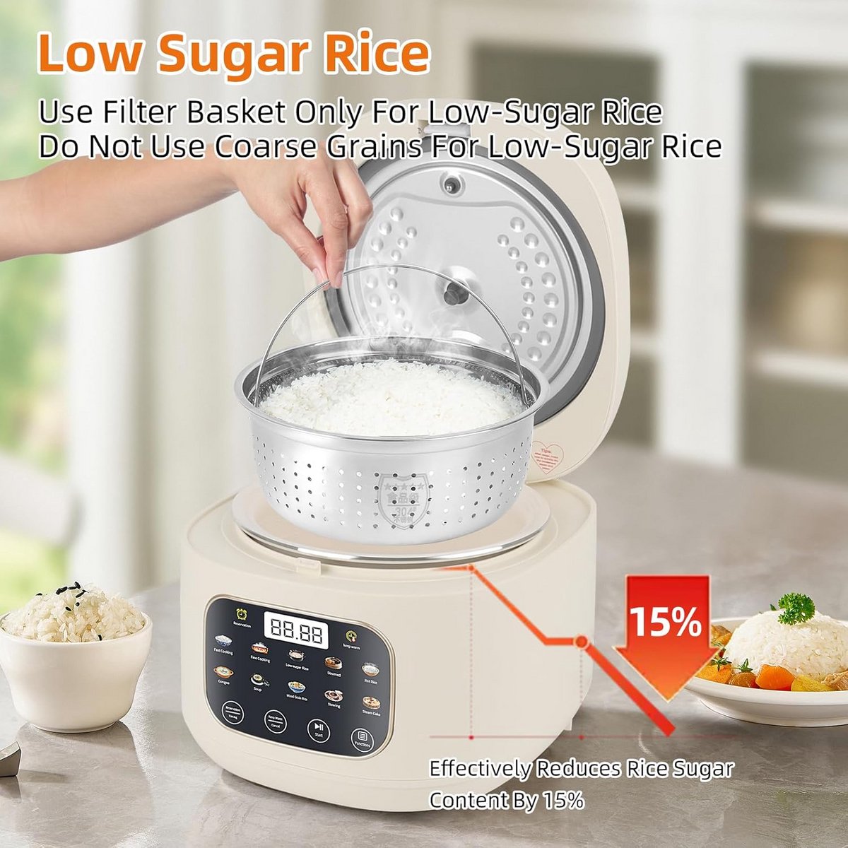 Rijstkoker met Stomer - Multicooker - Gezond thumbnail 4
