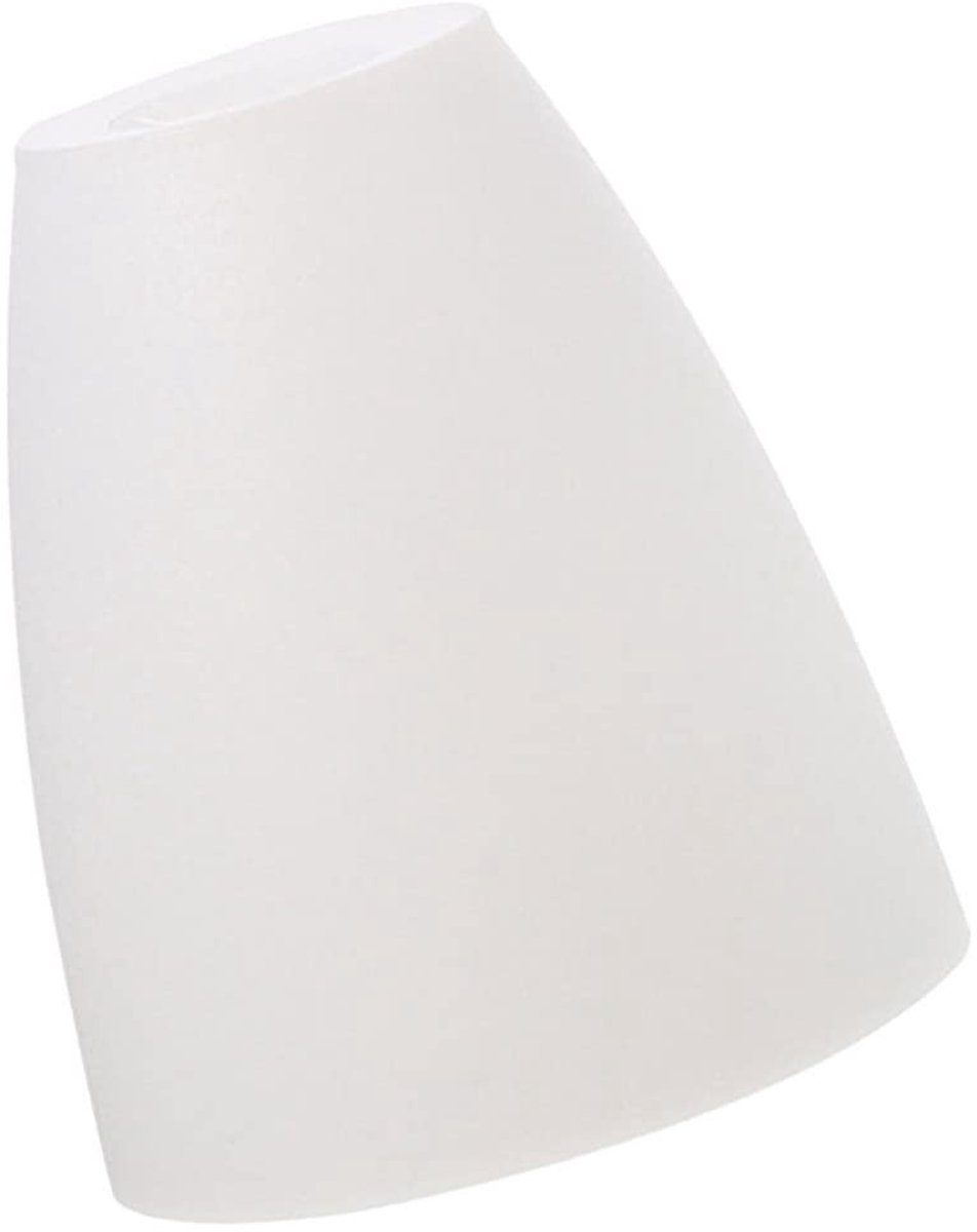 Dailygoods - Dailygoody - Plastic Lampenkap - Vervanglampenkap - Platte Kop 11,5 cm - Wit - Geschikt voor Tafel- en Vloerlampen - Binnenverlichting - Woonkamer en ...
