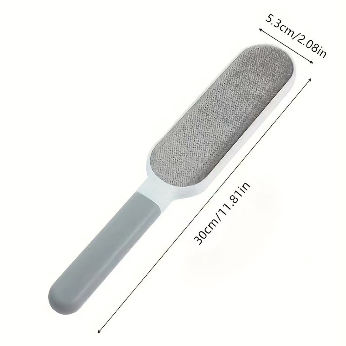 30 cm verlengde antistatische pluizenborstel, speciaal ontworpen voor kasjmier jassen/lakens/dierenhaar, grijs, 2 stuks