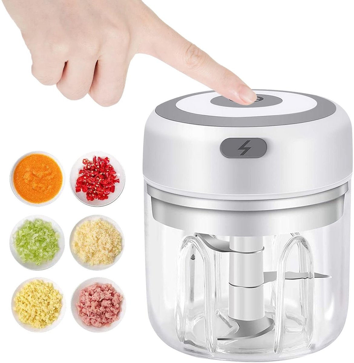 Food Processor - Hakmolen elektrisch - Vaatwasbestendig - USB oplaadbaar - Mini Portable Chopper - Blender - Keukenmachine - Krachtig - 100ML - Draadloos - Babyvoeding blender