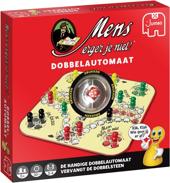 Jumbo - Mens Erger Je Niet! Dobbelautomaat - Bordspel