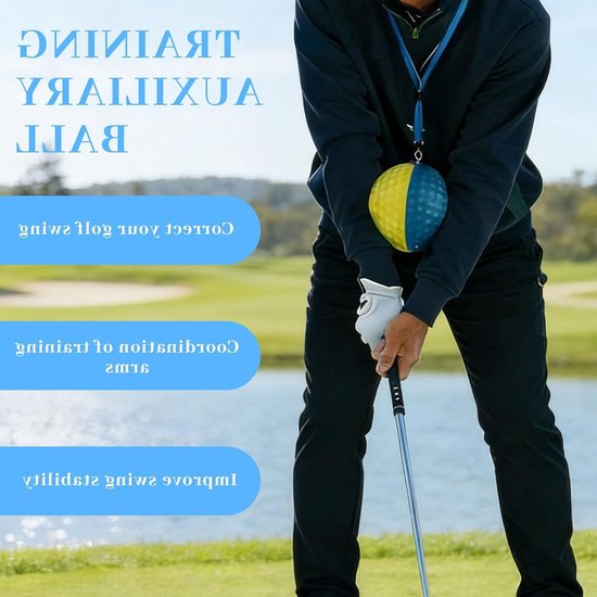 Golftrainingshulpmiddelen voor een perfecte swing, inclusief trainingsbal en golfswingtrainer voor optimale prestaties — afbeelding 3