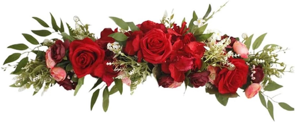 Bruiloft Boog Bloemen - Kunst Pioen Roos Slinger - Voordeur Decoratie - Handgemaakt - 65 c