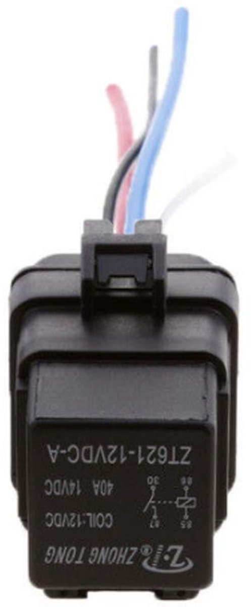 Dailygoods - Dailygoody - Robuuste 12V 40A SPST Relais met Waterdichte Plug-in Socket - Ideaal voor Auto's en Boottoepassingen