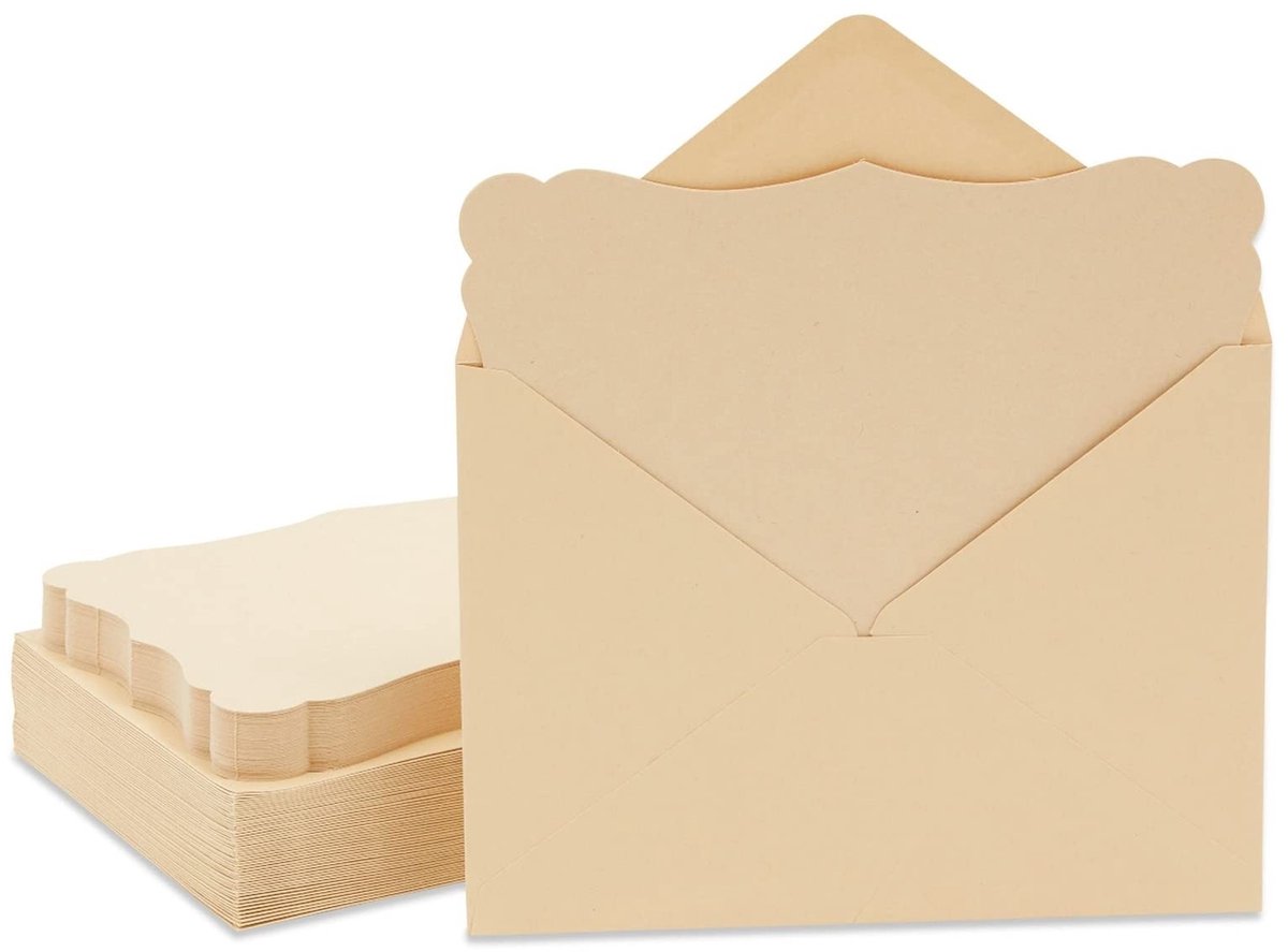 Dailygoods - Dailygoody - Gestanste Uitnodigingen - 50-pack - Perfect voor Feesten - 13 x 18 cm - Bijpassende Enveloppen - Uitnodigingen voor Elke Gelegenheid