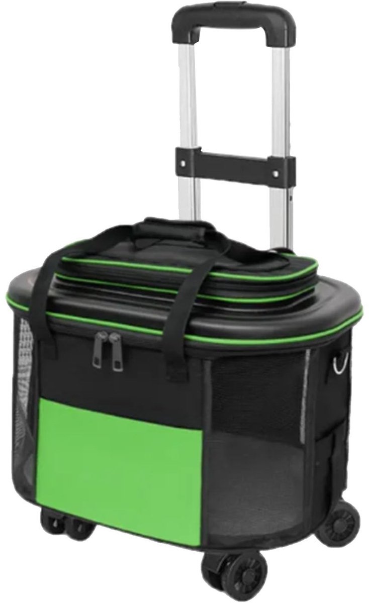 Dailygoods - Dailygoody - Draagbare Pet Trolley Case - Kattendrager met Wielen - Ademend en Comfortabel - Groente - Perfect voor Reizen - Ideaal voor Huisdieren