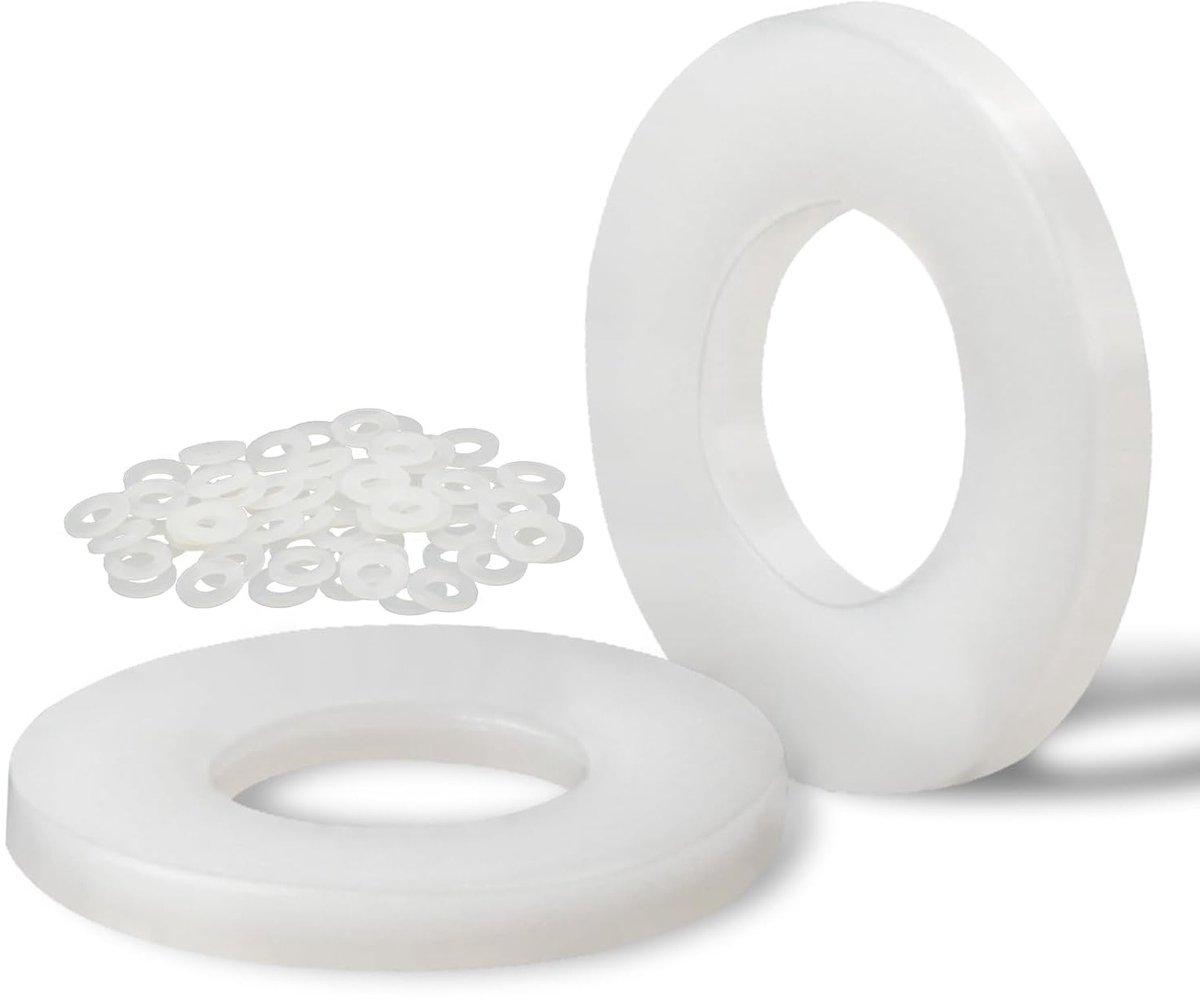 Set van 60 Plastic Washers M5 10mm - Nylon Ringen voor Machines, Elektrische Apparaten en Loodgieterswerk