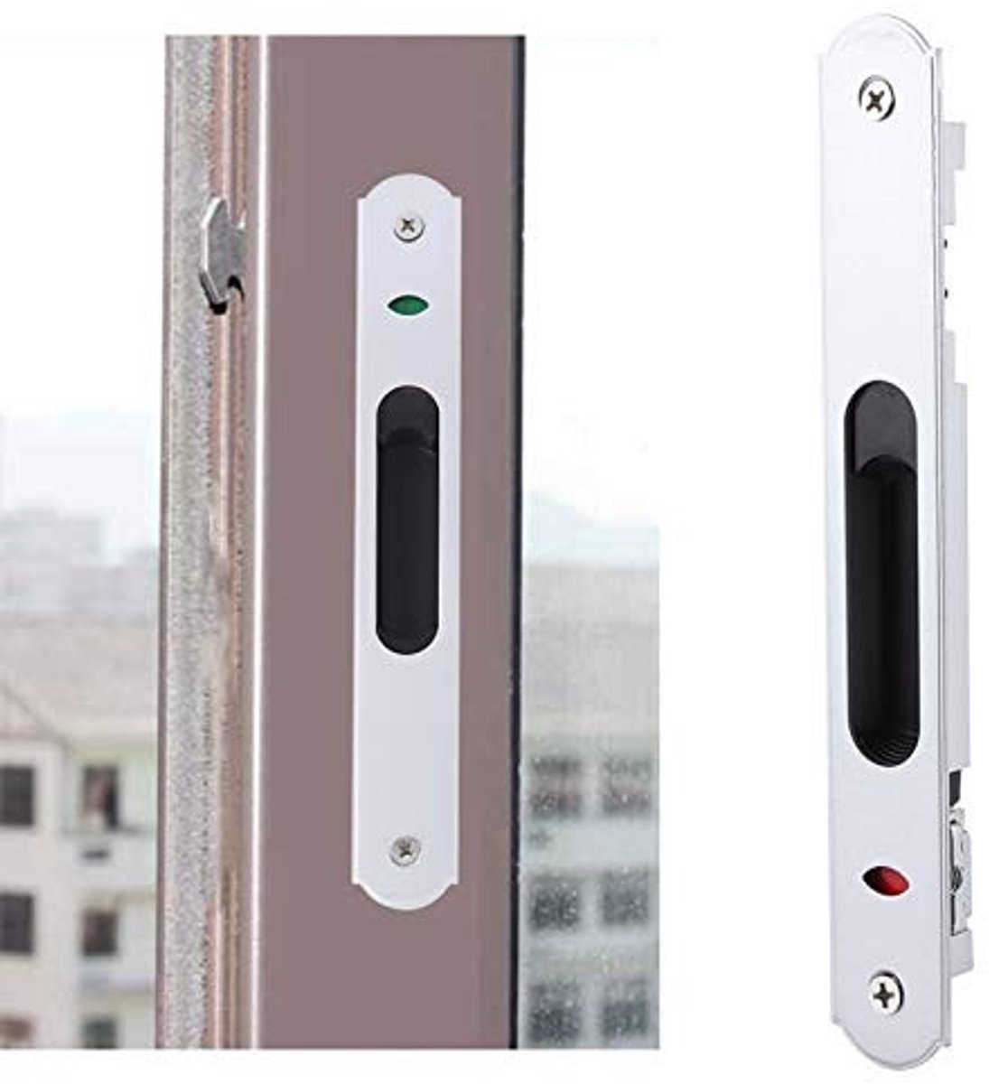 Dailygoody - Moderne Sliding Door Lock - Veilig en Betrouwbaar - Veiligheid voor Glazen Deuren en Ramen - Eenvoudige Installatie - Geschikt voor Thuis...