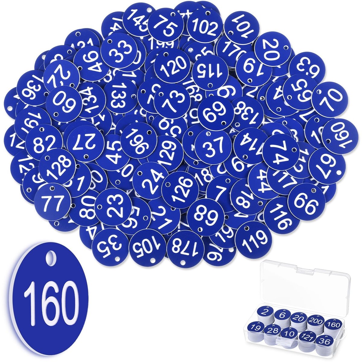 Dailygoody - OmGoods - Dailygoody - Tafelnummers - Genummerde ID-tags - Waterdicht - Kleine tags - Voor buiten gebruik - Geschikt voor horeca en sportfaciliteiten