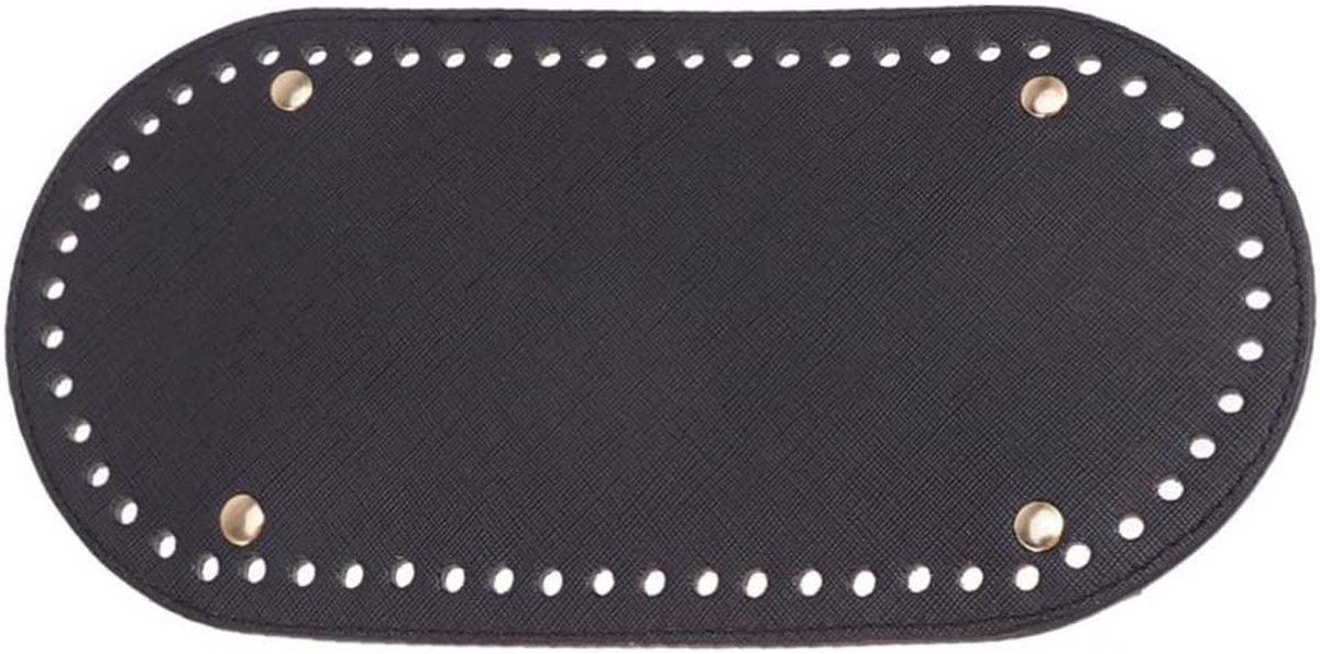 Handgeweven PU leren tas in vloervorm met kussen - Zwart - 22 x 10 cm - Comfortabel en stijlvol accessoire voor thuis en onderweg