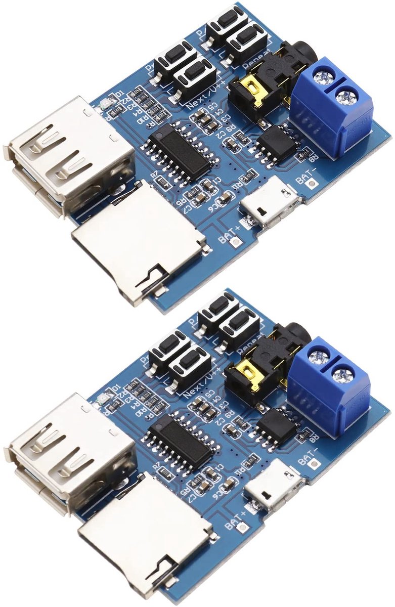 Dailygoods - Dailygoody - MP3 Decoder Speler Module - Audio Versterker - Compact - TF Kaart en U-disk Ondersteuning - Eenvoudige Bedrading - Perfect voor DIY Audi