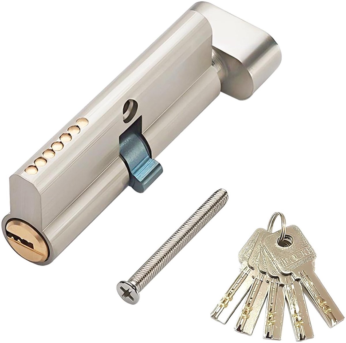 Dailygoods - Dailygoody - Cilinderslot 35/35 mm - Veiligheidslock met 5 Sleutels - Duurzaam en Schokbestendig