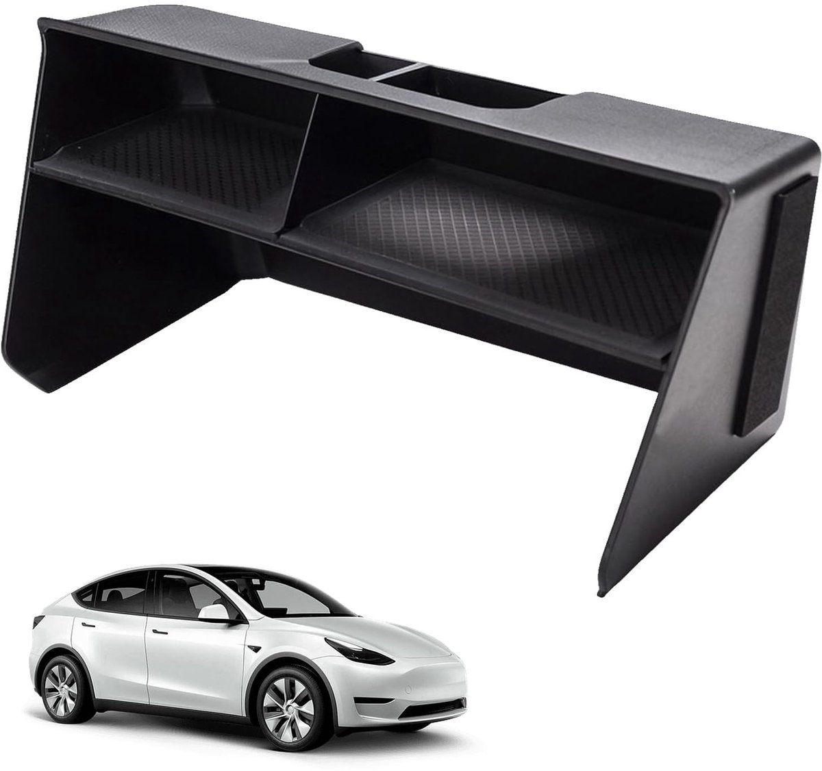 Dailygoods - Dailygoody - Middenconsole Opbergdoos - Organizer voor Golf 8 - Zwart - Opbergvakken voor Auto - Ideaal voor Golf 8 Mk8 2020 2021 2022 2023