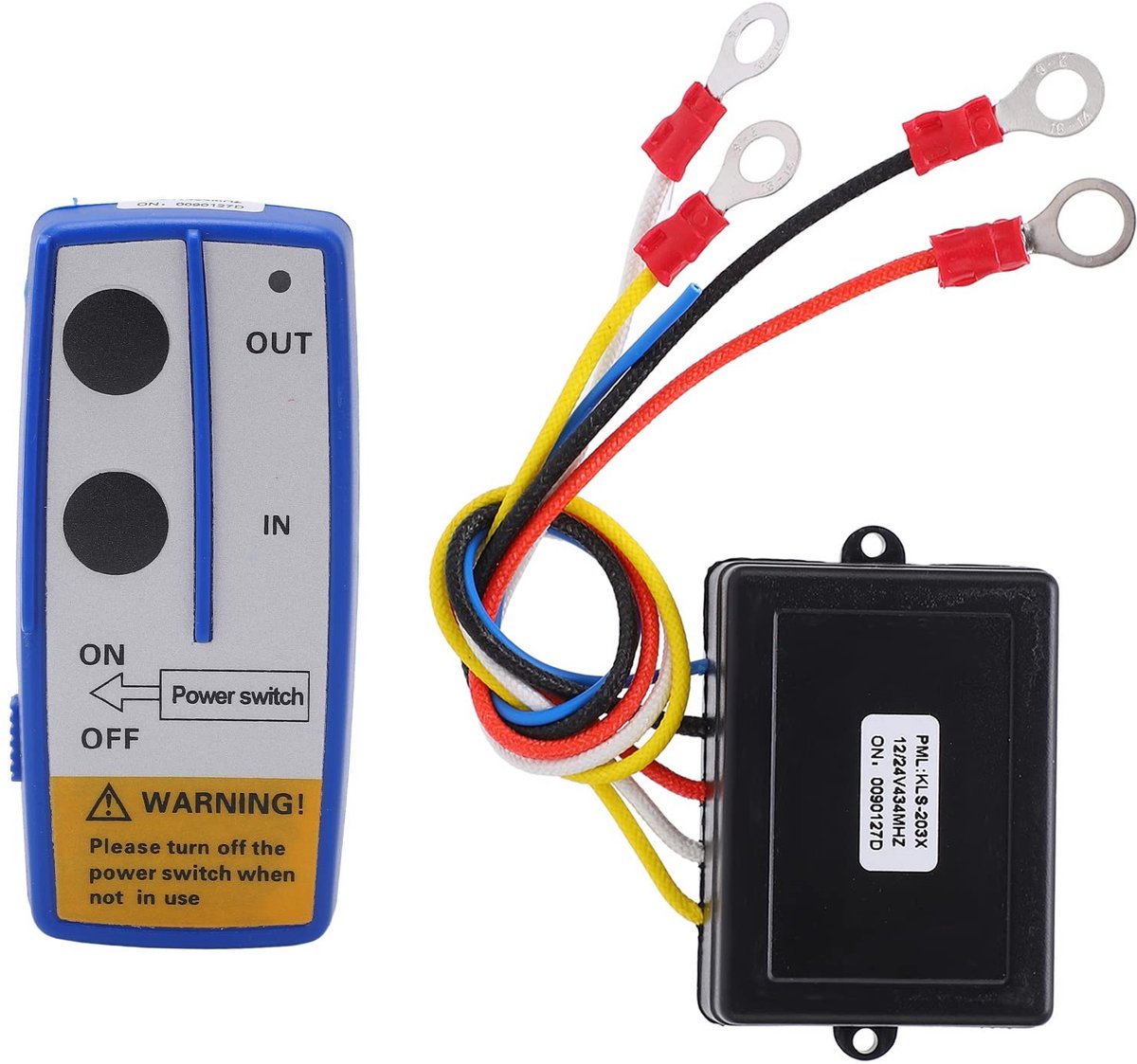 Dailygoods - Dailygoody - Draadloze Lier Afstandsbediening - Waterdicht en Handmatig - 12V Schakelaar - Blauw - Elektrische Handleiding