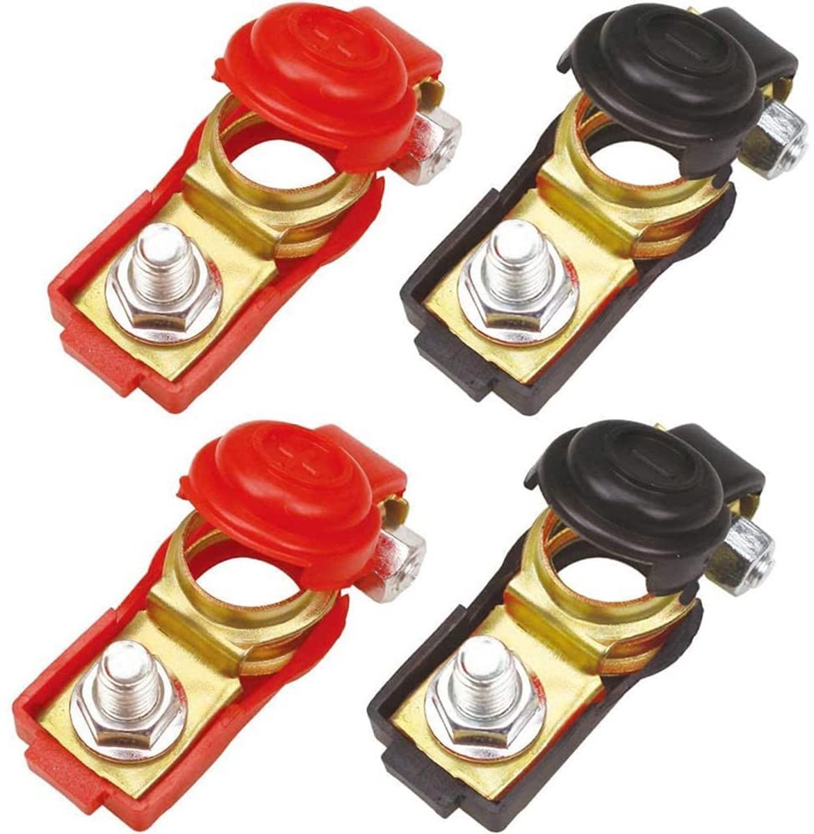 Dailygoods - Dailygoody - Autobatterij Kabelschoenen - Snelle Aansluitingen met Bescherming - Ideaal voor Auto en Motor - Betrouwbare Verbinding - Duurzaam en Veil