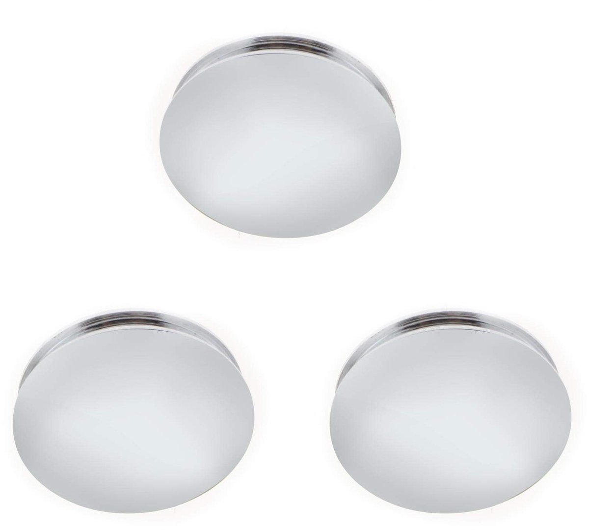 Dailygoods - Chroom Click Clack Wastafel Afvoer - Modern Design - Anti-Verstopping - 37 mm Diameter - Set van 3 - Eenvoudige Installatie - Zilver