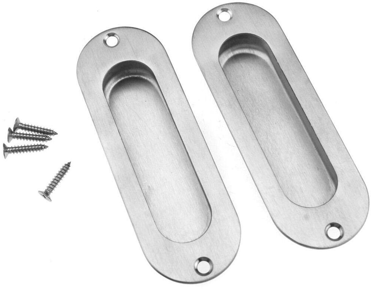 Dailygoods - Dailygoody - Inbouwhandgreep - Modern ontwerp - Zilver - Deurknop - Perfect voor schuifdeuren - Geschikt voor kasten en lades