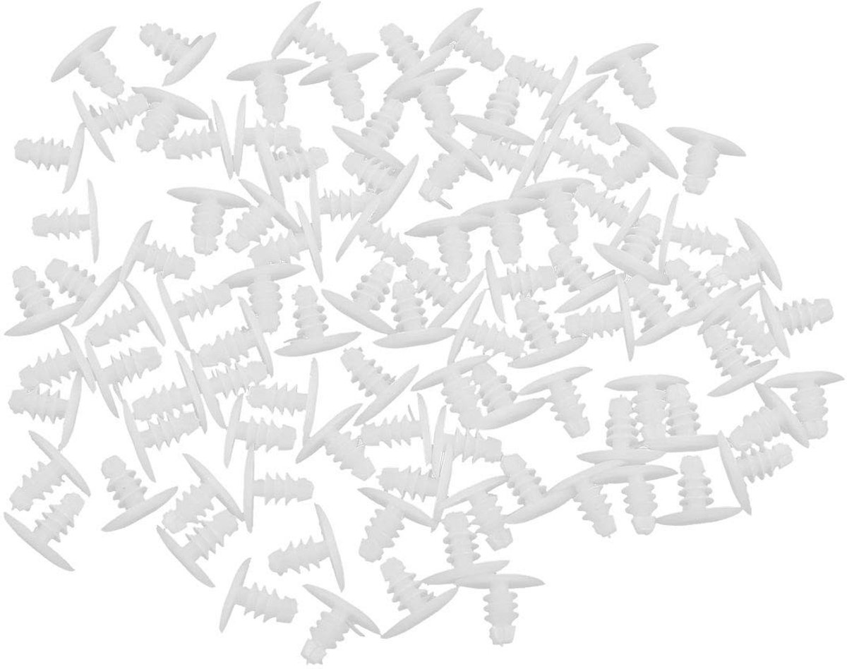 Dailygoods - Cosensi - Dailygoody - 100pcs Plastic Clips - Perfecte bevestiging - Wit - Voor auto-onderdelen - Ideaal voor montage - 5mm gaten