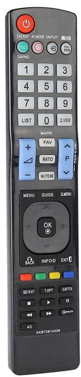 Dailygoods - Dailygoody - Vervangende TV-afstandsbediening - Geschikt voor AKB72914209 - Ergonomisch ontwerp - 42LE4500 - Gebruiksvriendelijk - Compatibel met meer..