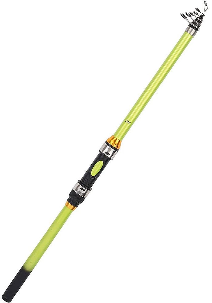 Dailygoods - Dailygoody - Telescopische Korte Hengel - Mini Portable - Ultra Licht - Zeewater Hengel - Vliegvissen - Ideaal voor Zeefishing en Baitfishing